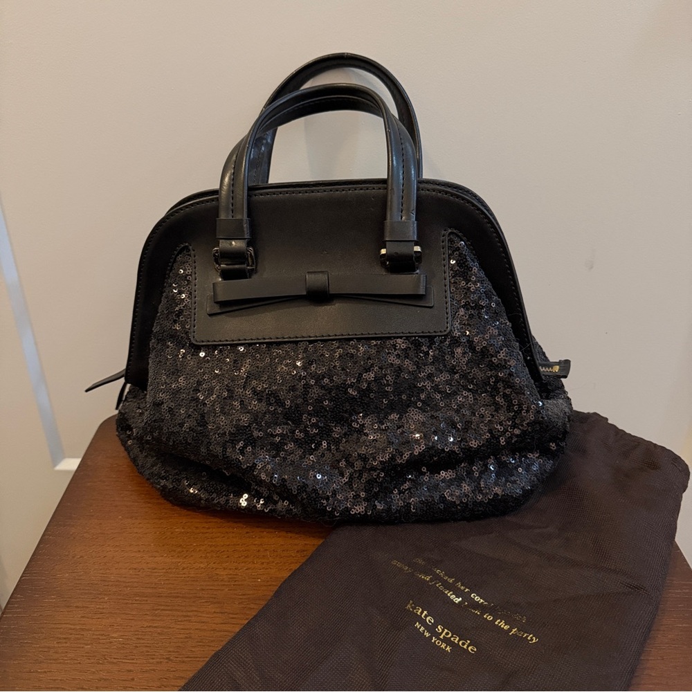 Kate Spade Black Sequin Satchel